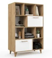 Комод Эго К-1 (НГ) дуб крафт золотой/белый глянец