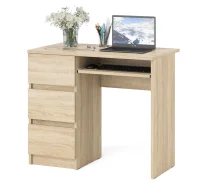 Стол компьютерный три ящика МС-6 дуб сонома (левый)