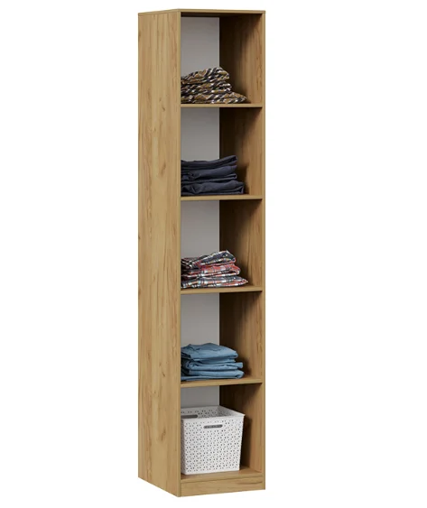 Шкаф для белья Хилтон дуб крафт золотой/графит матовый