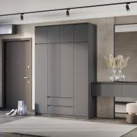 Шкаф 4-х створчатый Симпл ШК-13 + антресоль ТБ-19 графит