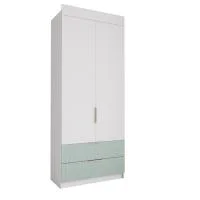 Шкаф Лавис ШД 900.1 белый/зеленый софт