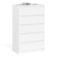 Узкий комод пять ящиков МК 700.5 белый