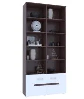 Стеллаж Ким венге/белый глянец