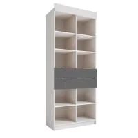 Стеллаж Лавис СД 900.1 белый/графит софт