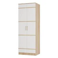 Шкаф платяной/бельевой 2- створчатый Сакура дуб сонома/белый