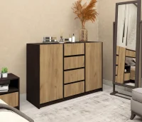 Комод Флоренция венге/дуб крафт золотой