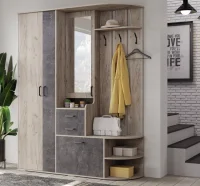 Прихожая Берта дуб серый/ателье темное