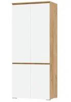 Шкаф Гретта 4С дуб крафт золотой/белый