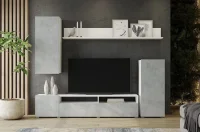 Гостиная Лира белый/бетон