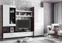Гостиная Камила венге/белый глянец