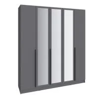 Шкаф Мадрид (2,0) с зеркалом и 3 ящиками внутри графит