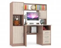 Компьютерный стол с пеналом СК-9 ясень шимо темный/ясень шимо светлый