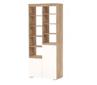 Стеллаж Гретта 2С дуб крафт золотой/белый