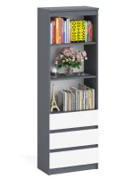 Стеллаж с ящиками МСТ 600.3 графит/белый