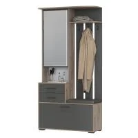 Шкаф с вешалкой Домино 2-3431 дуб крафт табачный/графит