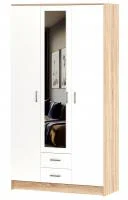 Шкаф Трио Беатрис дуб сонома/белый глянец