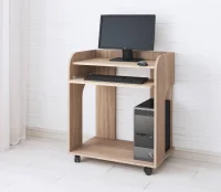 Стол компьютерный Грета-10 ясень шимо темный/дуб сонома