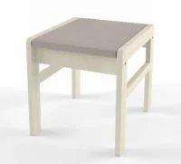 Табурет Модерн с мягкой крышкой выбеленная береза