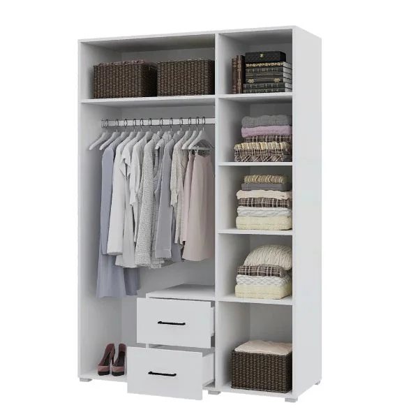 Шкаф Victor (Виктор) 3-х створчатый/2 ящика белый/бетон