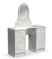 Стол туалетный Гармония с зеркалом белый глянец