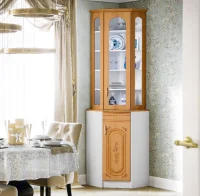 Буфет Лиза-2 угловой белый/ольха