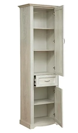 Шкаф пенал Сохо 32.04-01 бетон пайн белый