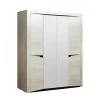 Шкаф для одежды 4-х дверный Лючия 33.01 бетон пайн белый