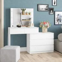 Стол косметический с подсветкой 110 белый