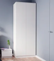 Шкаф 2-х ств платяной Челси белый/белый глянец