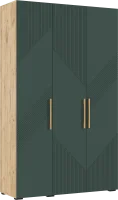 Шкаф 3-х створчатый Ирис 1350 браш мени грин/дуб крафт
