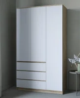 Шкаф Челси 1200 дуб сонома/белый глянец