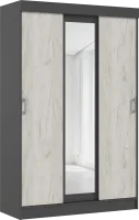 Шкаф-купе Басямиф графит/дуб крафт белый