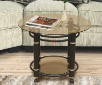 Журнальный стеклянный стол-15