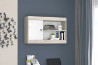 Полка Галактика дуб сонома/белый глянец