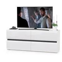 Тумба под ТВ Сидней 13.63 белый/белый глянец