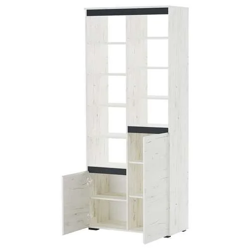 Стеллаж Гретта 2С дуб крафт белый/антрацит