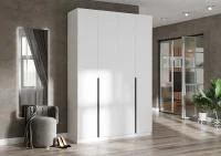 Шкаф 4-х створчатый Лион ШК-03 с антресолью АН-01 белый