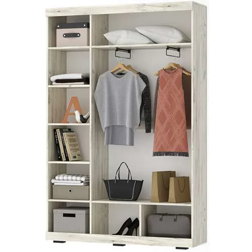 Шкаф Соната ШСЗ-1300 дуб крафт белый/антрацит