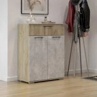 Комод Бостон КМ-800 дуб крафт серый/бетонный камень