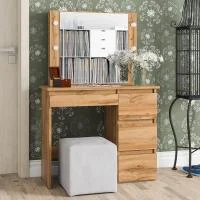 Стол косметический с подсветкой Сура дуб вотан