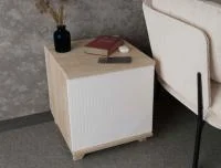 Тумба прикроватная со створкой Копенгаген дуб сонома/белый матовый