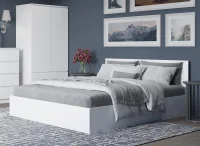Кровать полутороспальная Мори КРМ 1200.1 белый