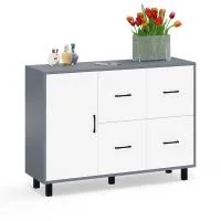 Комод 125-1204 графит/белый