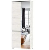 Шкаф Гретта 2С2ЗР дуб крафт белый/антрацит