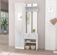 Прихожая Иннэс-3 белый/цемент светлый