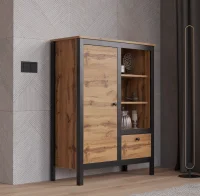 Тумба Лофт REG1D1S/90 дуб вотан/черный