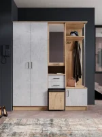 Прихожая Дуся 1.7 дуб бунратти/цемент
