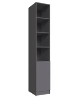Стеллаж Мадрид 0,4 с дверкой графит серый
