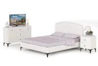 Модульная спальня Валенсия белый шагрень