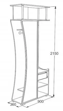 Прихожая Саша-18 анкор темный/светлый